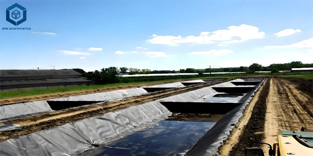 Revestimiento de estanques de peces con geomembranas de HDPE
